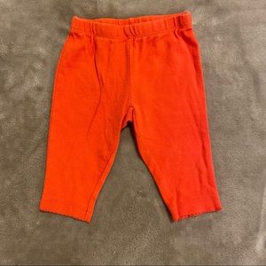 Carter's Baby Orange Lettuce Trim Pants Size 3 Months